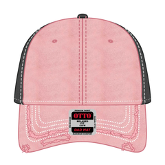 OTTO 149-1091 6 Panel Low Profile Dad Cap - Pnk/Pnk/Ch.Gry - Pnk/Pnk/Ch.Gry / 6 1/2’’ - 7 5/8’’