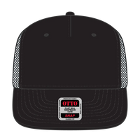OTTO 154-1124 ’OTTO Snap’ 5 Panel Pro Style Mesh Back Trucker Snapback Cap - Blk/Blk/Ch.Gry - Blk/Blk/Ch.Gry / 6 1/2’’