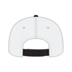 OTTO 154-1124 ’OTTO Snap’ 5 Panel Pro Style Mesh Back Trucker Snapback Cap - Blk/Blk/Wht - Blk/Blk/Wht / 6 1/2’’ - 7