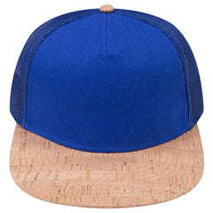OTTO 154-1174 ’OTTO Snap’ 5 Panel Pro Style Mesh Back Trucker Snapback Cap - Cork/Ryl - Cork/Ryl / 7 3/8’’ - 7 5/8’’