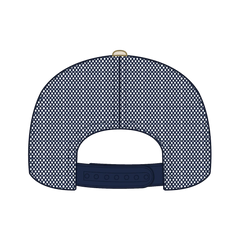 OTTO 154-1174 ’OTTO Snap’ 5 Panel Pro Style Mesh Back Trucker Snapback Cap - Cork/Nvy - Cork/Nvy / 7 3/8’’ - 7 5/8’’