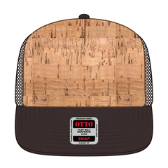 OTTO 154-1174 ’OTTO Snap’ 5 Panel Pro Style Mesh Back Trucker Snapback Cap - Brn/Crk/Brn - Brn/Crk/Brn / 7 3/8’’ - 7