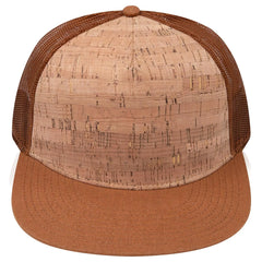 OTTO 154-1174 ’OTTO Snap’ 5 Panel Pro Style Mesh Back Trucker Snapback Cap - Cy Brn/Crk/Cy Brn - Cy Brn/Crk/Cy Brn / 7