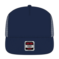 OTTO 154-1174 ’OTTO Snap’ 5 Panel Pro Style Mesh Back Trucker Snapback Cap - Navy - Navy / 7 3/8’’ - 7 5/8’’