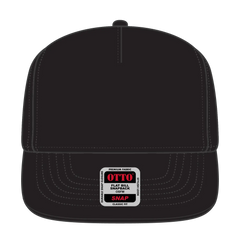 OTTO 158-1176 ’OTTO Snap’ 5 Panel Pro Style Snapback Cap - Black - Black / 6 1/2’’ - 7 5/8’’