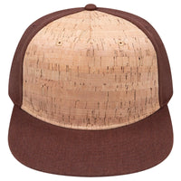 OTTO 158-1176 ’OTTO Snap’ 5 Panel Pro Style Snapback Cap - Brn/Crk/Brn - Brn/Crk/Brn / 6 1/2’’ - 7 5/8’’