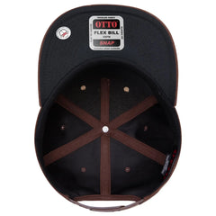 OTTO 158-1176 ’OTTO Snap’ 5 Panel Pro Style Snapback Cap - Brn/Crk/Brn - Brn/Crk/Brn / 6 1/2’’ - 7 5/8’’
