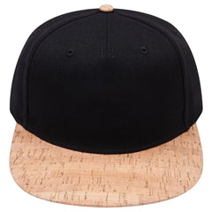 OTTO 158-1176 ’OTTO Snap’ 5 Panel Pro Style Snapback Cap - Cork/Blk - Cork/Blk / 6 1/2’’ - 7 5/8’’