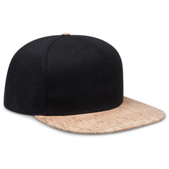 OTTO 158-1176 ’OTTO Snap’ 5 Panel Pro Style Snapback Cap - Cork/Blk - Cork/Blk / 6 1/2’’ - 7 5/8’’