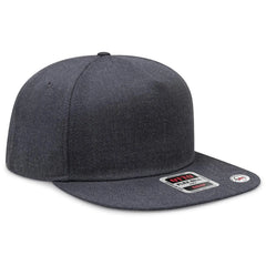 OTTO 158-1176 ’OTTO Snap’ 5 Panel Pro Style Snapback Cap - Heath. Black - Heath. Black / 6 1/2’’ - 7 5/8’’