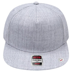 OTTO 158-1176 ’OTTO Snap’ 5 Panel Pro Style Snapback Cap - Heath. Gray - Heath. Gray / 6 1/2’’ - 7 5/8’’