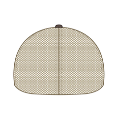 OTTO 169-1264 ’OTTO Flex’ Fitted 6 Panel Low Profile Mesh Back Trucker Cap - Dk.Brn/Dk.Brn/Kha