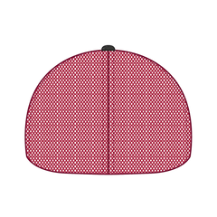 OTTO 169-1264 ’OTTO Flex’ Fitted 6 Panel Low Profile Mesh Back Trucker Cap - Blk/Blk/Red