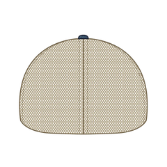 OTTO 169-1264 ’OTTO Flex’ Fitted 6 Panel Low Profile Mesh Back Trucker Cap - Nvy/Nvy/Kha