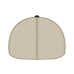 OTTO 169-1264 ’OTTO Flex’ Fitted 6 Panel Low Profile Mesh Back Trucker Cap - Blk/Blk/Kha