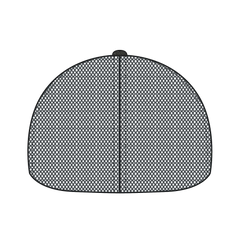 OTTO 169-1264 ’OTTO Flex’ Fitted 6 Panel Low Profile Mesh Back Trucker Cap - Blk/Blk/Ch.Gry