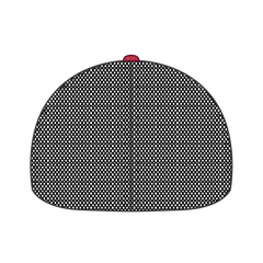 OTTO 169-1264 ’OTTO Flex’ Fitted 6 Panel Low Profile Mesh Back Trucker Cap - Red/Red/Blk