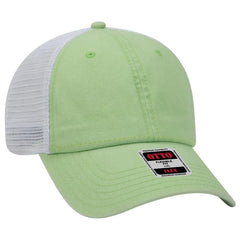OTTO 169-1264 ’OTTO Flex’ Fitted 6 Panel Low Profile Mesh Back Trucker Cap - Lime/Lime/Wht
