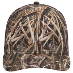 OTTO 171-1292 Mossy Oak Camouflage Superior Polyester Twill 6 Panel Low Profile Mesh Back Trucker Cap - Shadow Grass