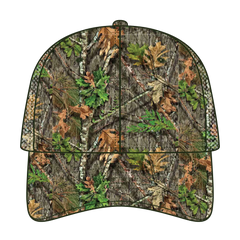 OTTO 171-1292 Mossy Oak Camouflage Superior Polyester Twill 6 Panel Low Profile Mesh Back Trucker Cap - Obsession