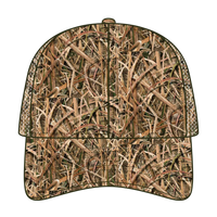 OTTO 171-1292 Mossy Oak Camouflage Superior Polyester Twill 6 Panel Low Profile Mesh Back Trucker Cap - Shadow Grass