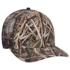 OTTO 171-1292 Mossy Oak Camouflage Superior Polyester Twill 6 Panel Low Profile Mesh Back Trucker Cap - Shadow Grass