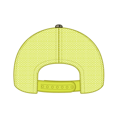 OTTO 171-1293 Mossy Oak Camouflage 6 Panel Low Profile Mesh Back Trucker Cap - Bottomland/N.Ylw - Bottomland/N.Ylw / 6