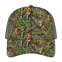 OTTO 171-1293 Mossy Oak Camouflage 6 Panel Low Profile Mesh Back Trucker Cap - Obsession/Dk.Ol.Grn