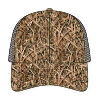 OTTO 171-1293 Mossy Oak Camouflage 6 Panel Low Profile Mesh Back Trucker Cap - Shadow Grass Blades/Dk. Brn - Shadow