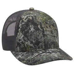OTTO 171-1293 Mossy Oak Camouflage 6 Panel Low Profile Mesh Back Trucker Cap - Mountain Country Range/Ch.Gry - Mountain