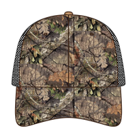 OTTO 171-1293 Mossy Oak Camouflage 6 Panel Low Profile Mesh Back Trucker Cap - Break Up Country/Blk - Break Up