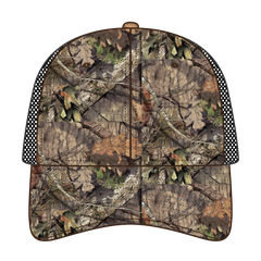 OTTO 171-1293 Mossy Oak Camouflage 6 Panel Low Profile Mesh Back Trucker Cap - Break Up Country/Blk - Break Up