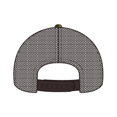 OTTO 171-1293 Mossy Oak Camouflage 6 Panel Low Profile Mesh Back Trucker Cap - Shadow Grass Blades/Dk. Brn - Shadow