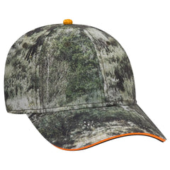 OTTO 171-1294 Mossy Oak Camouflage Sandwich Visor 6 Panel Low Profile Baseball Cap - Mountain Country Range - Mountain