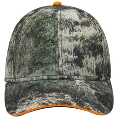 OTTO 171-1294 Mossy Oak Camouflage Sandwich Visor 6 Panel Low Profile Baseball Cap - Mountain Country Range - Mountain