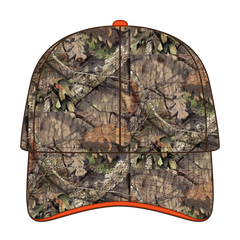 OTTO 171-1294 Mossy Oak Camouflage Sandwich Visor 6 Panel Low Profile Baseball Cap - Break Up Country - Break Up