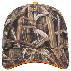 OTTO 171-1294 Mossy Oak Camouflage Sandwich Visor 6 Panel Low Profile Baseball Cap - Shadow Grass Blades - Shadow Grass