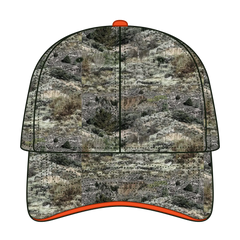 OTTO 171-1294 Mossy Oak Camouflage Sandwich Visor 6 Panel Low Profile Baseball Cap - Mountain Country Range - Mountain