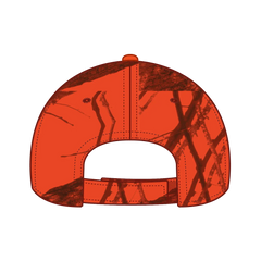 OTTO 171-1294 Mossy Oak Camouflage Sandwich Visor 6 Panel Low Profile Baseball Cap - Blaze - Blaze / 6 1/2’’ - 7 5/8’’