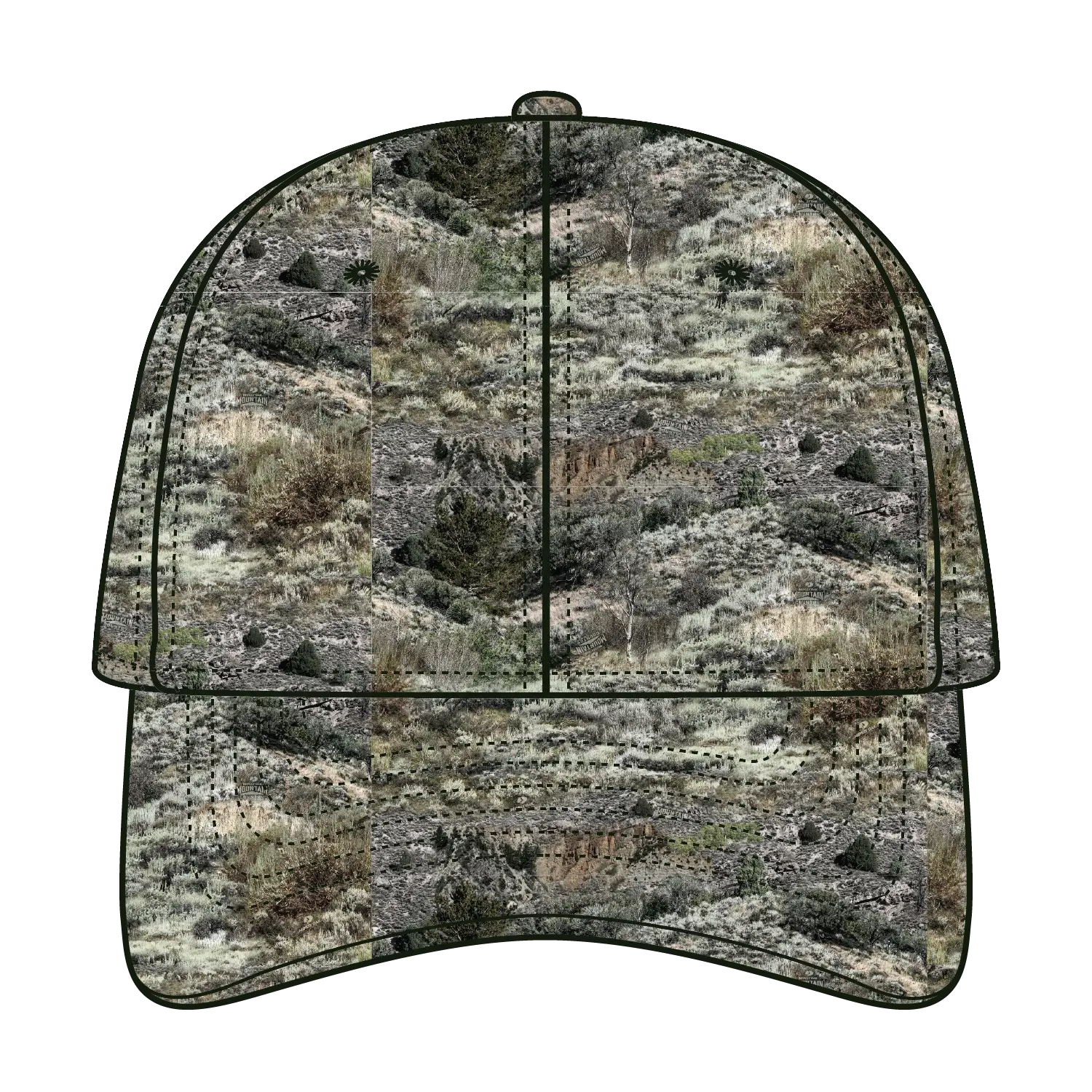 OTTO 171-1295 Mossy Oak Camouflage 6 Panel Low Profile Baseball Cap - Mountain Country Range - Mountain Country Range