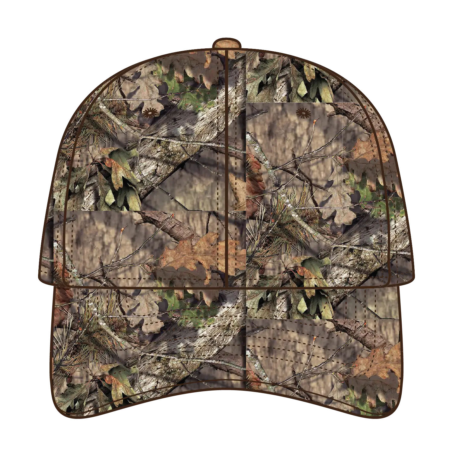 OTTO 171-1295 Mossy Oak Camouflage 6 Panel Low Profile Baseball Cap - Break Up Country - Break Up Country / 6 1/2’’ - 7