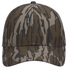 OTTO 171-1295 Mossy Oak Camouflage 6 Panel Low Profile Baseball Cap - Bottomland - Bottomland / 6 1/2’’ - 7 5/8’’