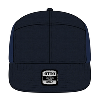 OTTO 172-1298 ’OTTO Snap’ 7 Panel Pro Style Mesh Back Trucker Snapback Cap - Navy - Navy / 7 3/8’’ - 7 5/8’’