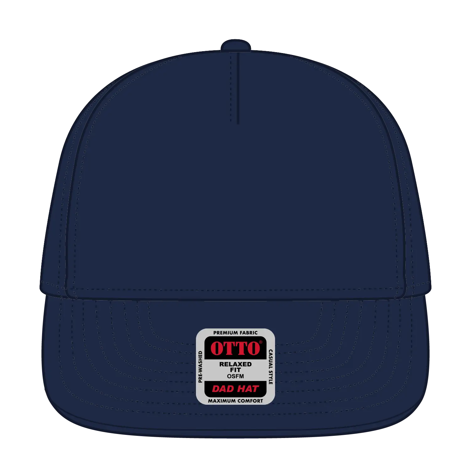 OTTO 176-1315 5 Panel Low Profile Dad Cap - Navy - Navy / 6 1/2’’ - 7 5/8’’