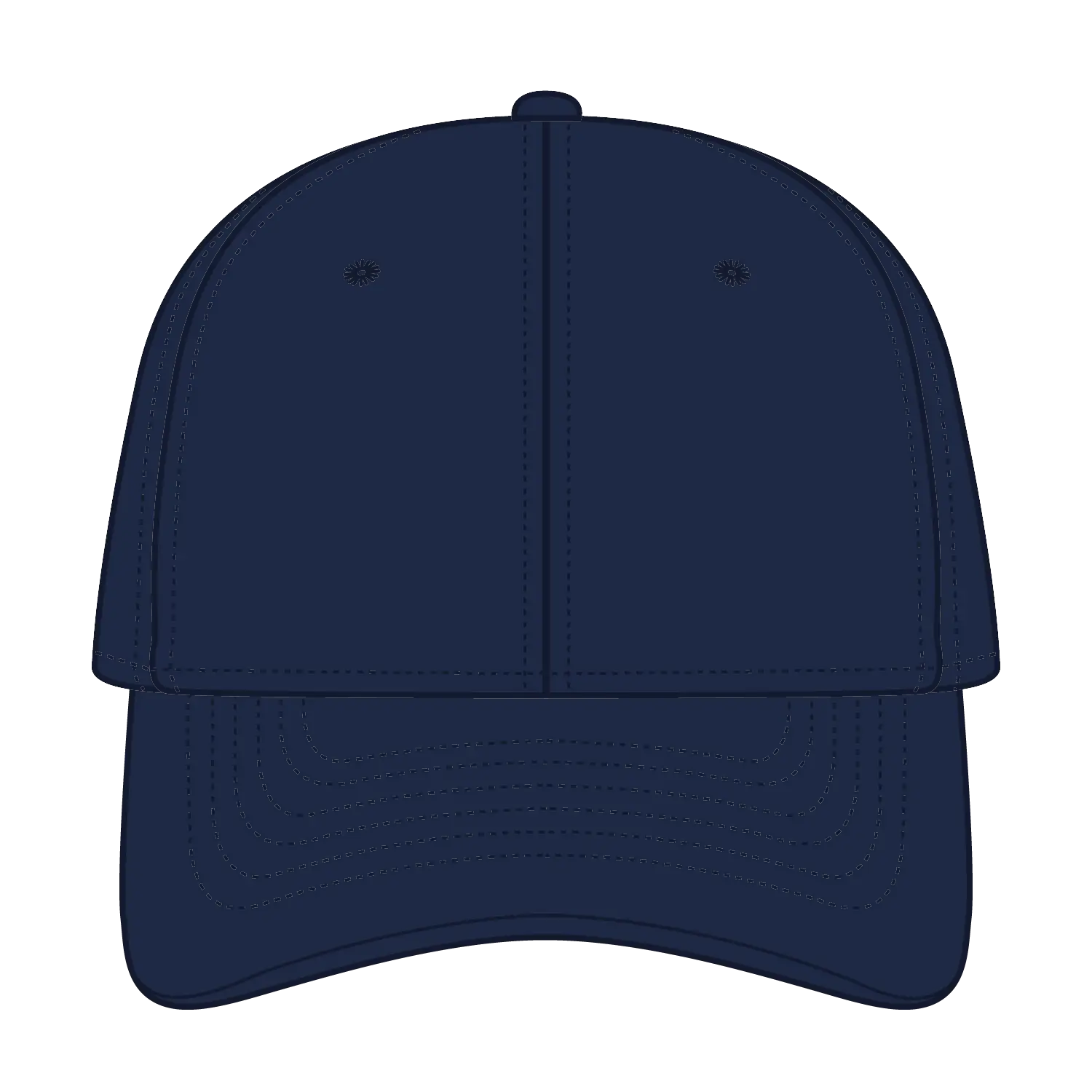OTTO 18-010 6 Panel Low Profile Baseball Cap - Navy - Navy / 6 1/2’’ - 7 5/8’’