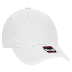 OTTO 18-1219 6 Panel Low Profile Dad Cap - White - White / 6 1/2’’ - 7 5/8’’