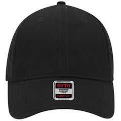 OTTO 18-1282 ’OTTO Comfy Fit’ 6 Panel Low Profile Dad Cap - Black - Black / 6 1/2’’ - 7 5/8’’