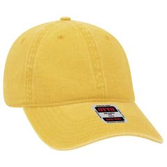 OTTO 18-202 6 Panel Low Profile Dad Cap - Bright Yellow - Bright Yellow / 6 1/2’’ - 7 5/8’’