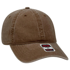 OTTO 18-202 6 Panel Low Profile Dad Cap - Brown - Brown / 6 1/2’’ - 7 5/8’’