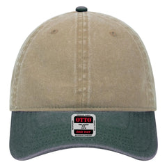 OTTO 18-202 6 Panel Low Profile Dad Cap - Dk.Grn/Kha - Dk.Grn/Kha / 6 1/2’’ - 7 5/8’’
